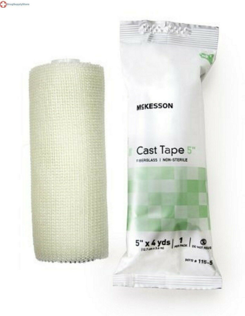 Ds mck cast tape mckesson 5 אינץ' x 12 רגל פיברגלס לבן