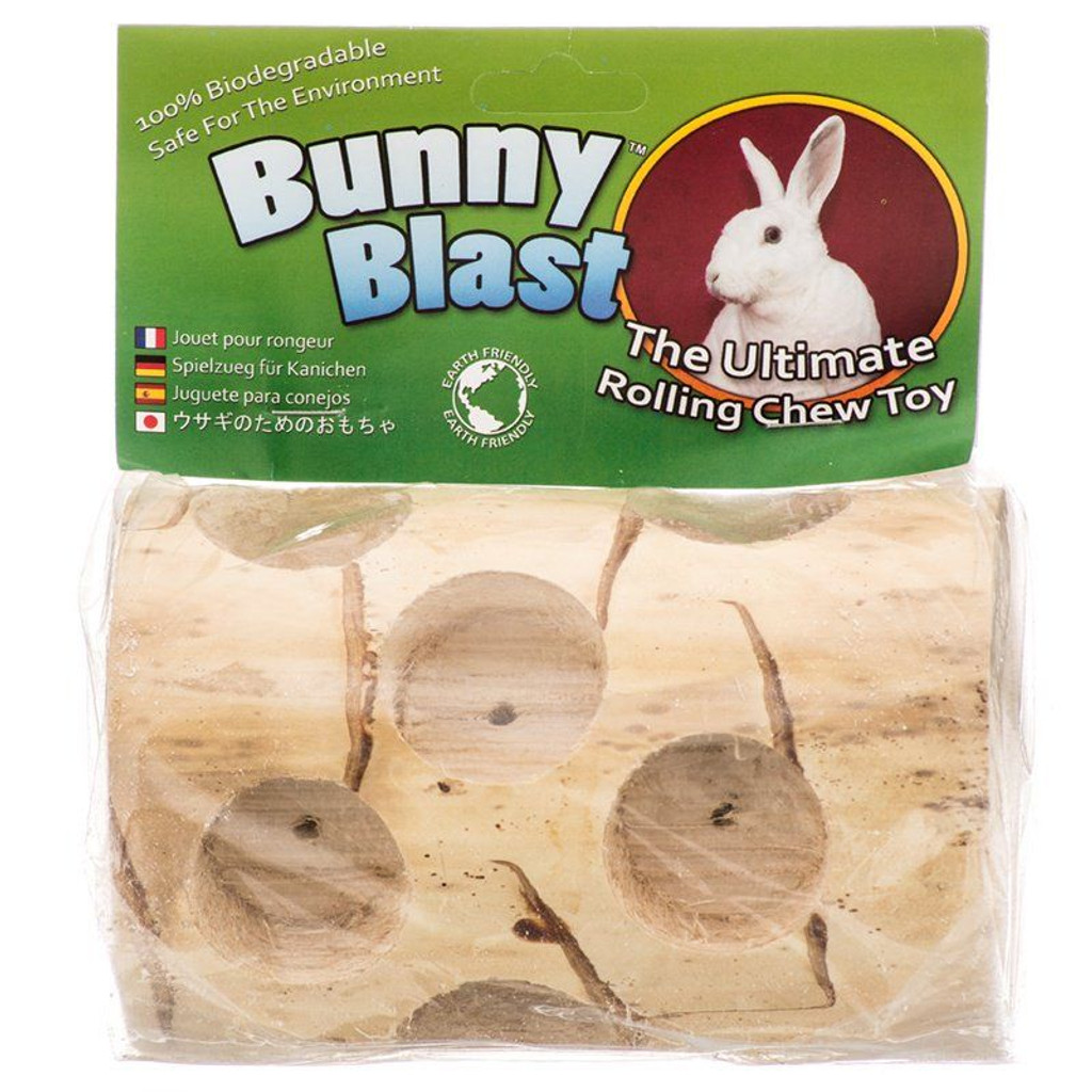 Wesco Bunny Blast - Rolling Log Chew Toy 5.5" Long x 3.75" Diameter 