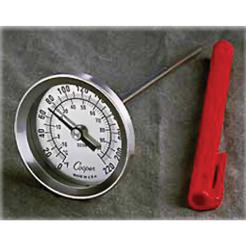 Termômetro com mostrador, aço inoxidável

