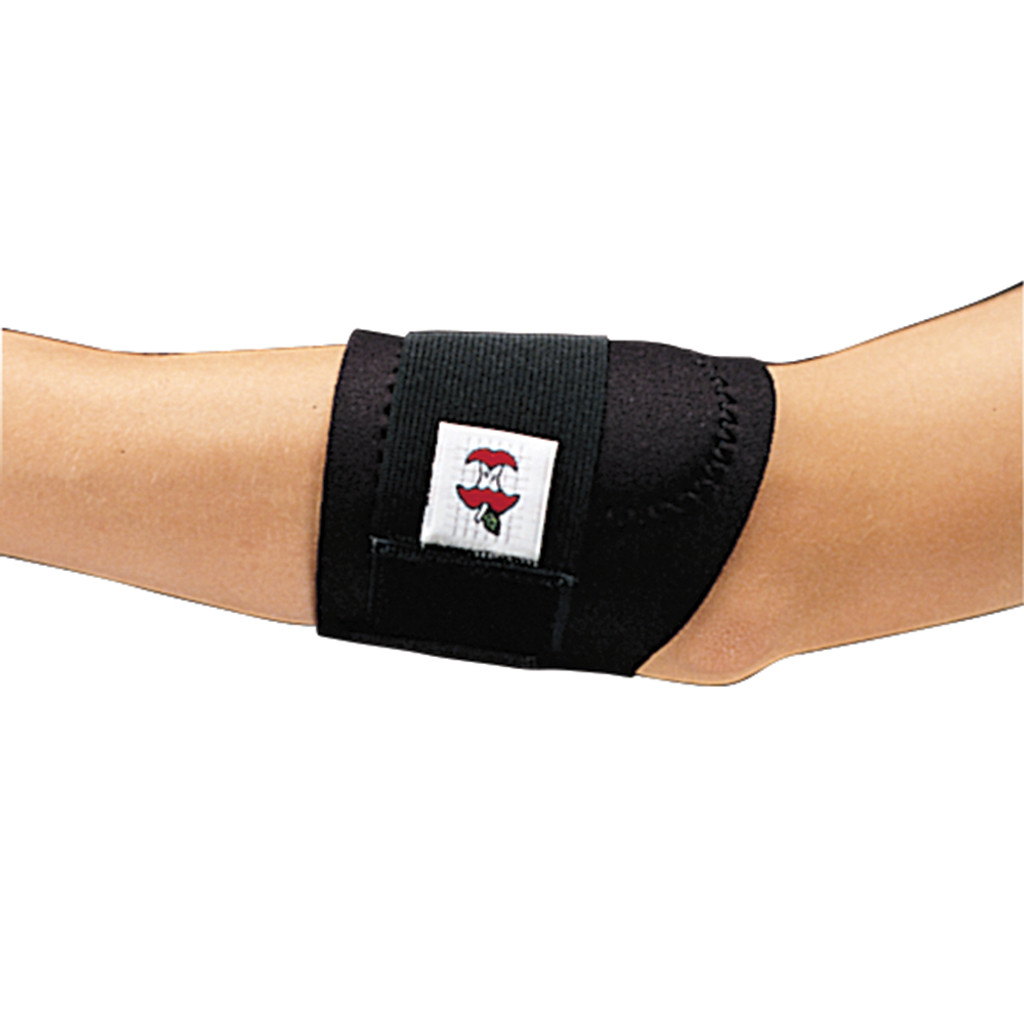 NEOPRENE MEDIUM ELBOW SUPPORT;FIRM;PADDED WITH STRAP
