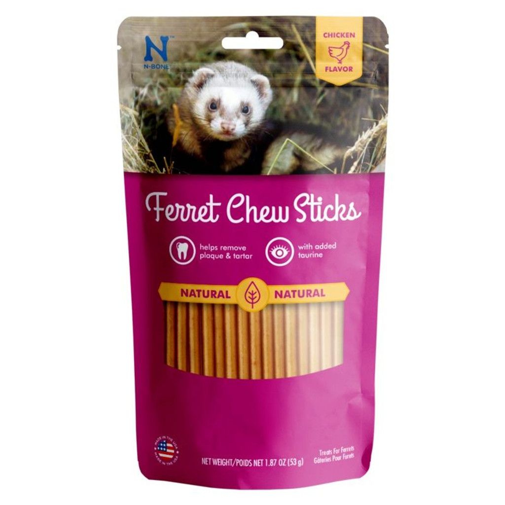 N-Bone Ferret Chew Sticks Sabor Frango - 1,87 onças 