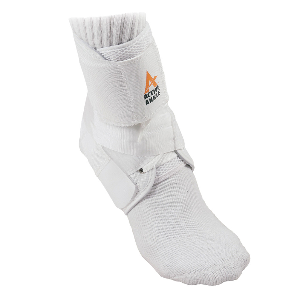 ACTIVE ANKLE AS1 ANKLE BRACE, WHITE, X-SMALL
