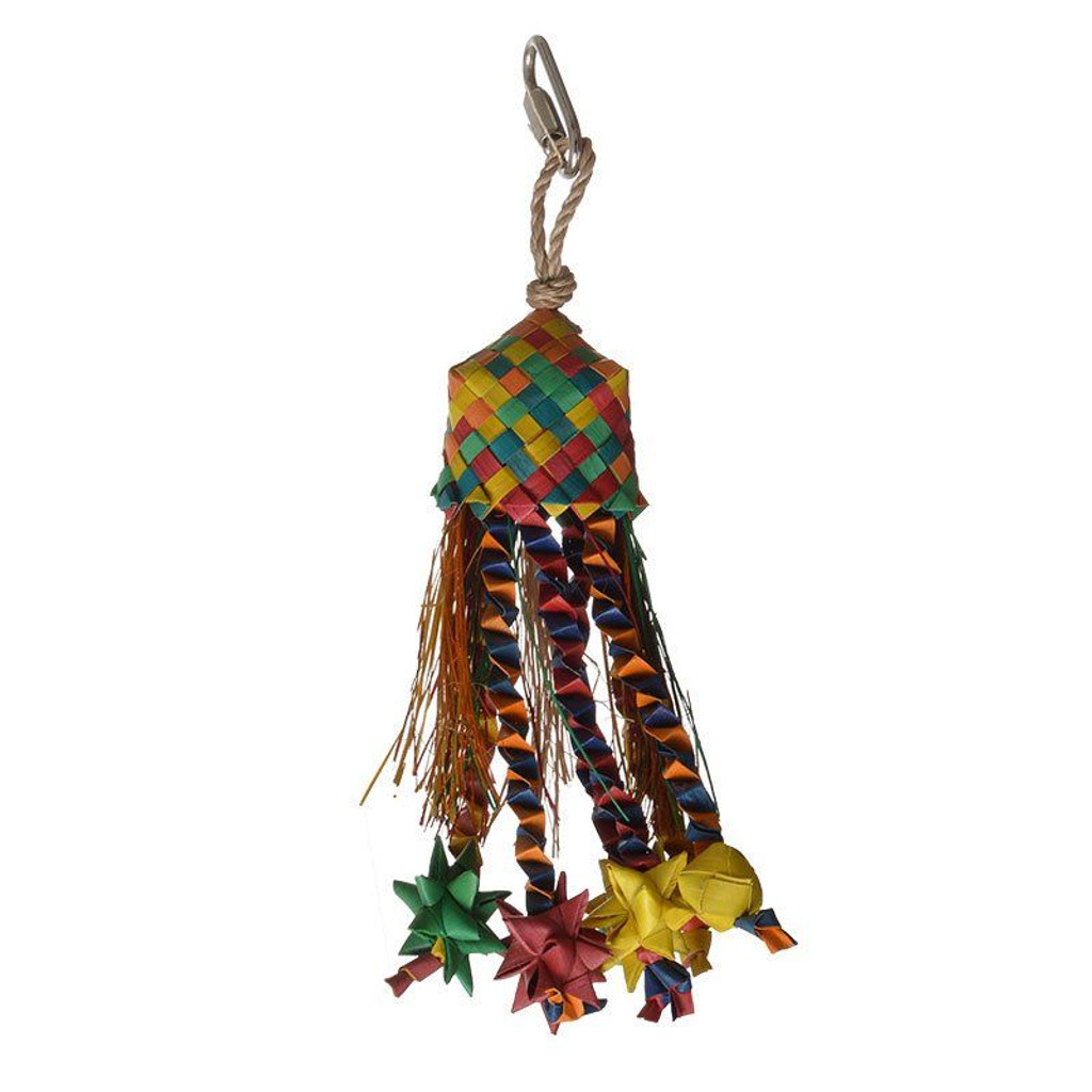 Hari Rustic Treasures Star Basket Bird Toy Small - (Assorted Colors) 