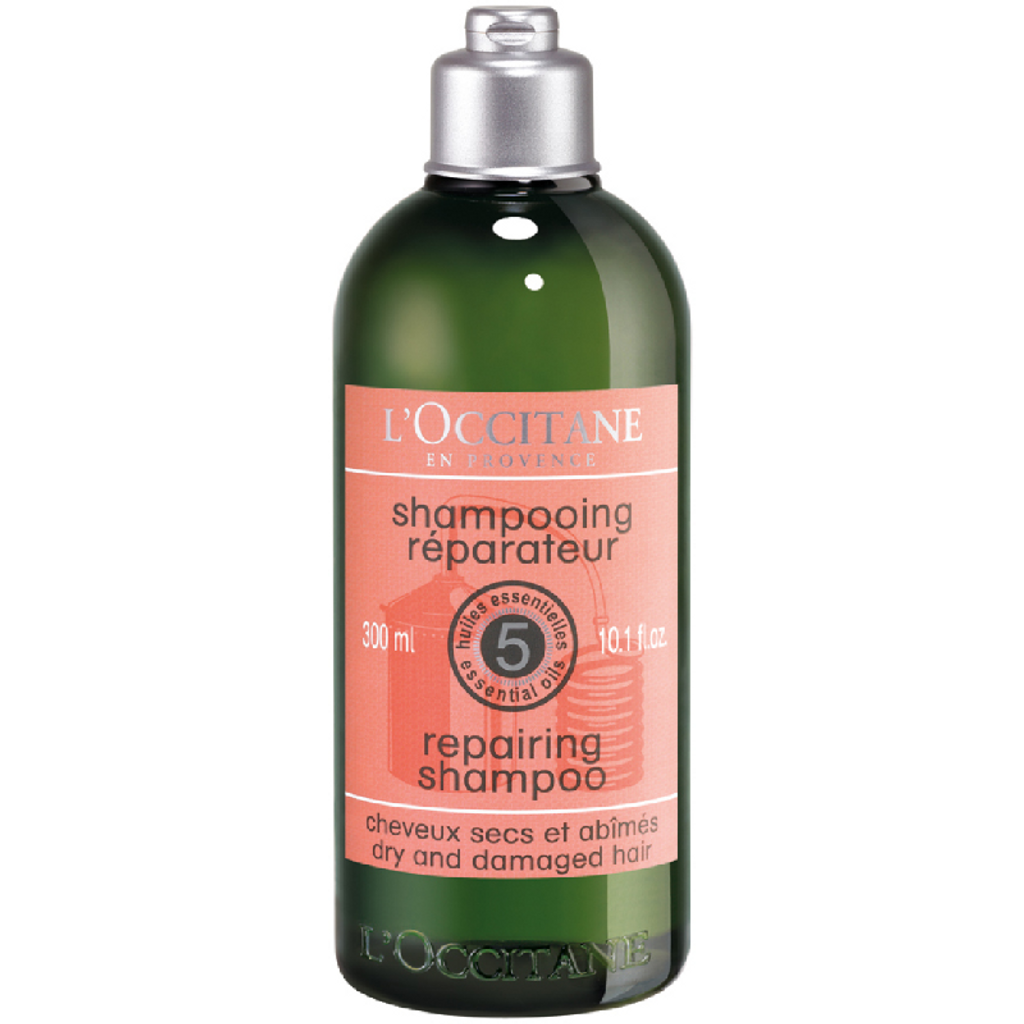 L'occitane/aromachologie shampooing réparateur intensif 10,1 oz cheveux secs et abîmés
