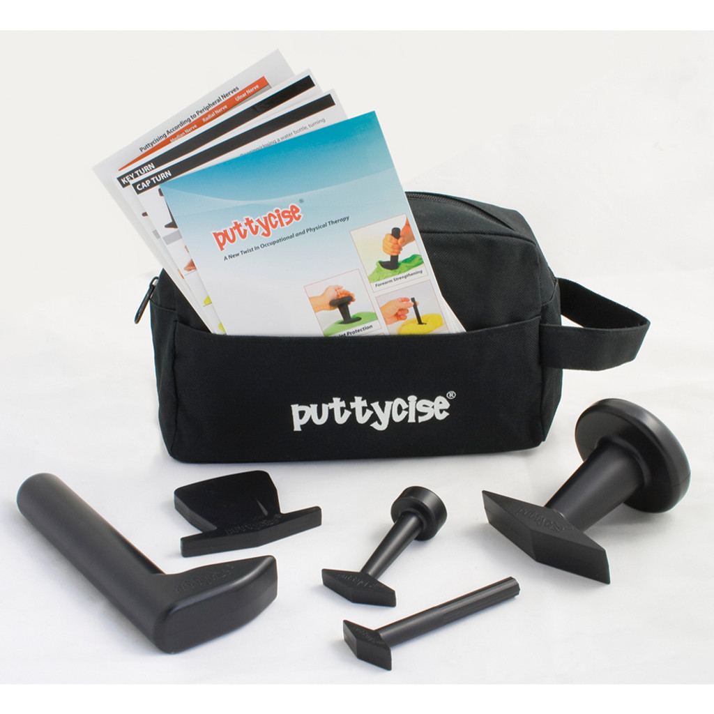 PUTTYCISE 5-PIECE SET THERAPUTTY TOOL WITH CARRY BAG AND MANUAL
