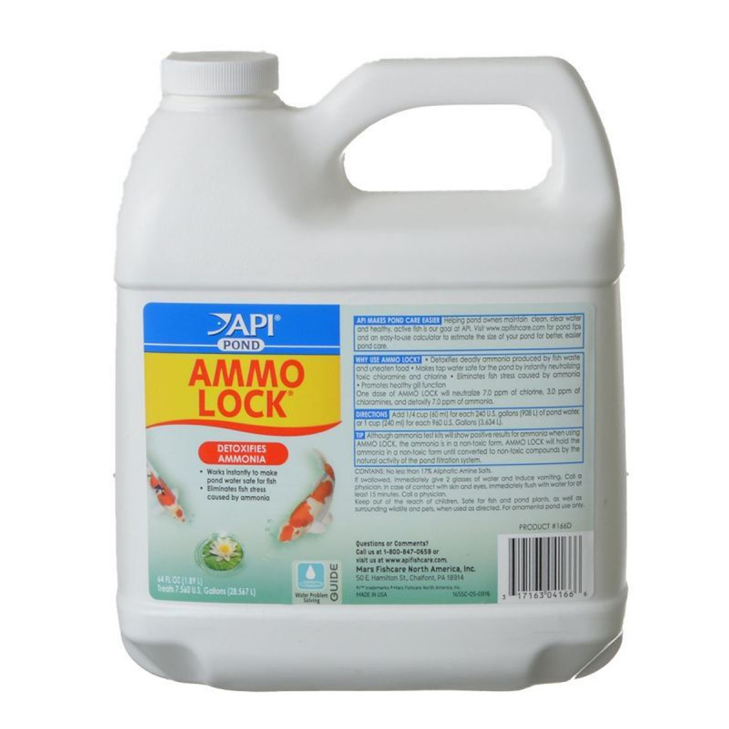 PondCare Ammo Lock Ammonia Detoxifier for Ponds 64 oz (Treats 7,680 Gallons)