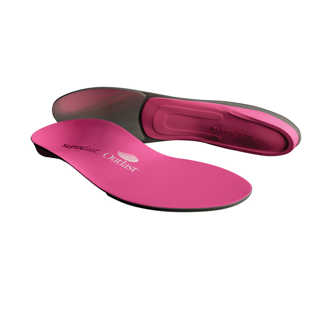 SUPERFEET HOT PINK INSOLES-E , WOMEN'S 10.5-12
