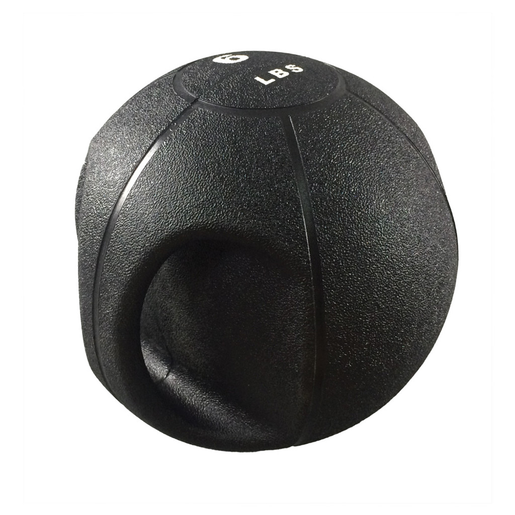 BODY SPORT MEDICINE BALL, DOUBLE GRIP, BLACK, 6LB
