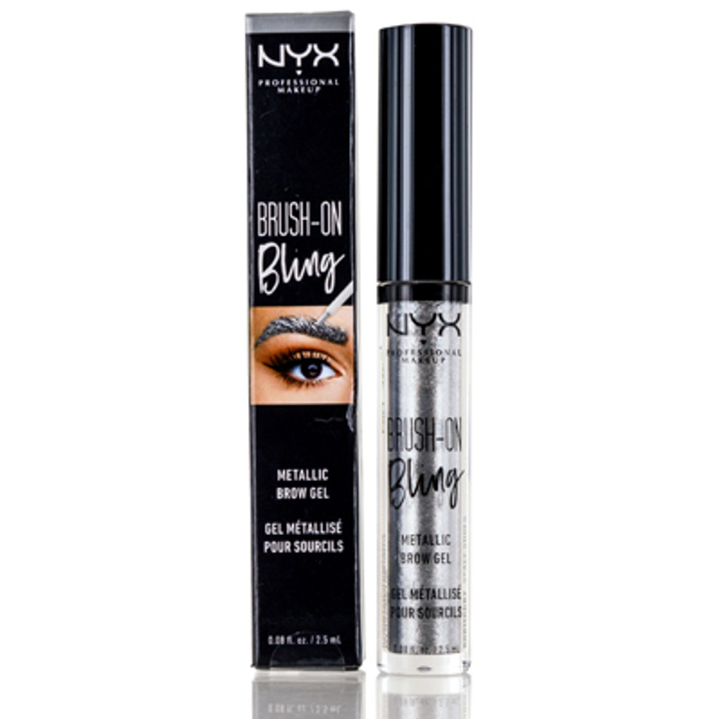 NYX/BRUSH ON BLING METALLIC BROW GEL SPACE SHOES .08 OZ (2.5 ML) 