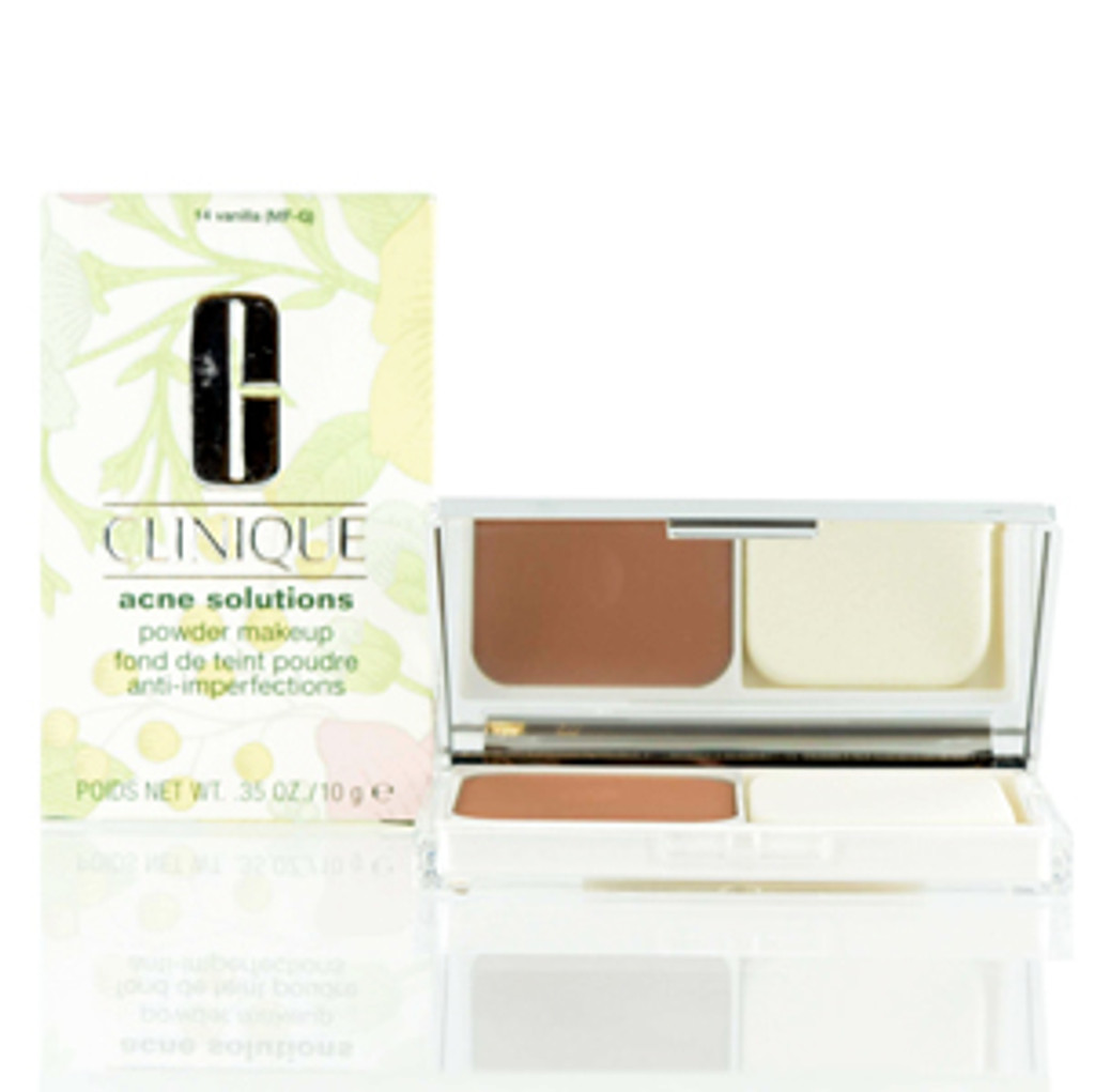  CLINIQUE/ACNE SOLUTION POWDER MAKEUP 14 VANILLA (MF-G) 0.35 OZ DRY/OILY SKIN 2,3,4 ANTI IMPERFECTIONS