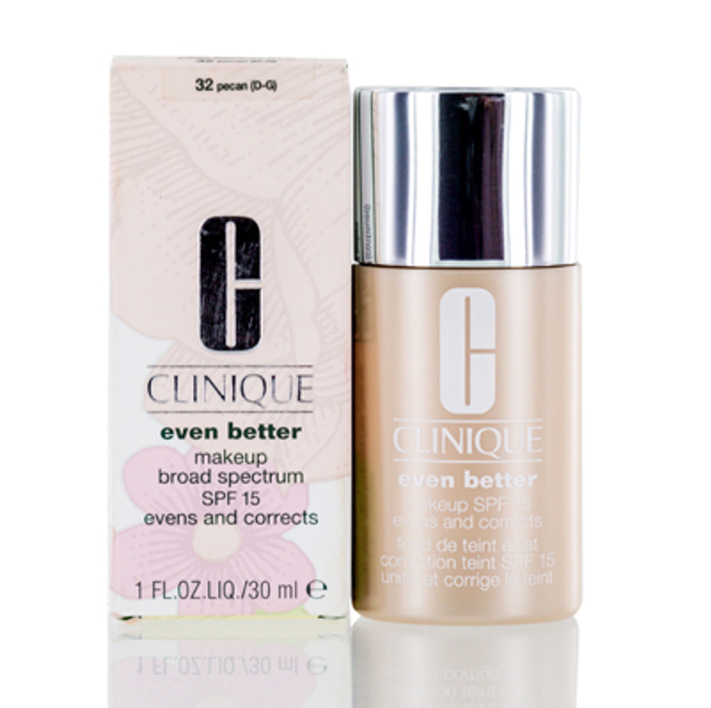 CLINIQUE/EVEN BETTER SPF 15 FOUNDATION LIQUID 32 PECAN 1.0 OZ (30 ML) EVENS AND CORRECTS. 