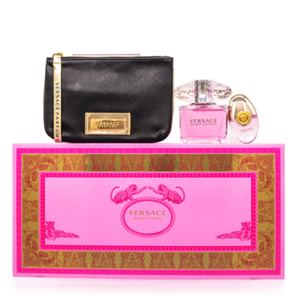 Helder kristal/versace set (w) edt spray 3,0 oz edt spray mini 0,3 oz zakje in geschenkverpakking 