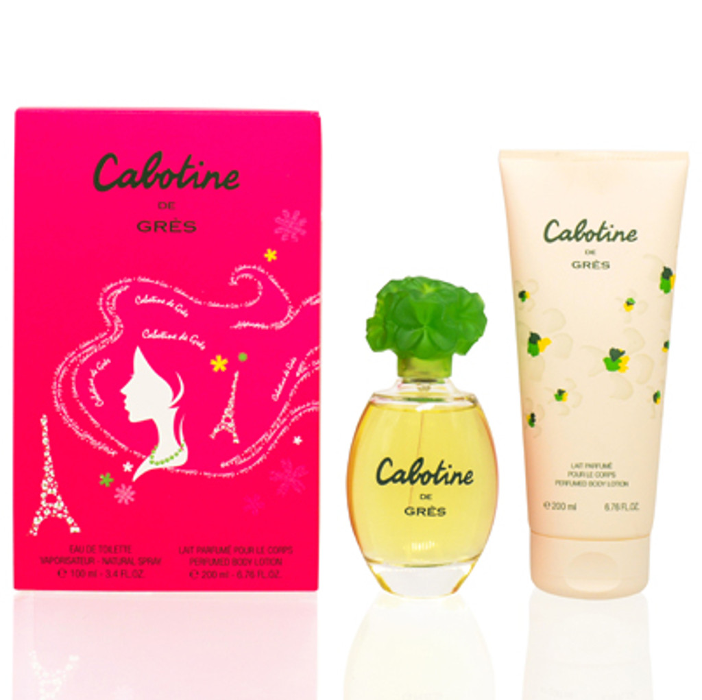  Cabotine/gres set (w) edt spray 3,3 oz tube de lotion pour le corps 6,6 oz dans une boîte cadeau 