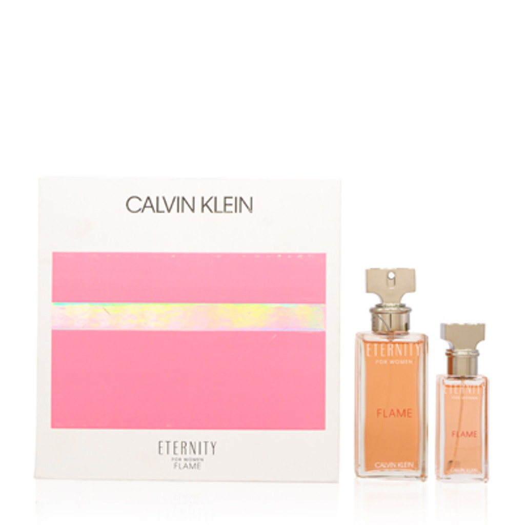 ETERNITY FLAME/CALVIN KLEIN SET (W) EDP SPRAY 3.4 OZ EDP SPRAY 1.0 OZ 