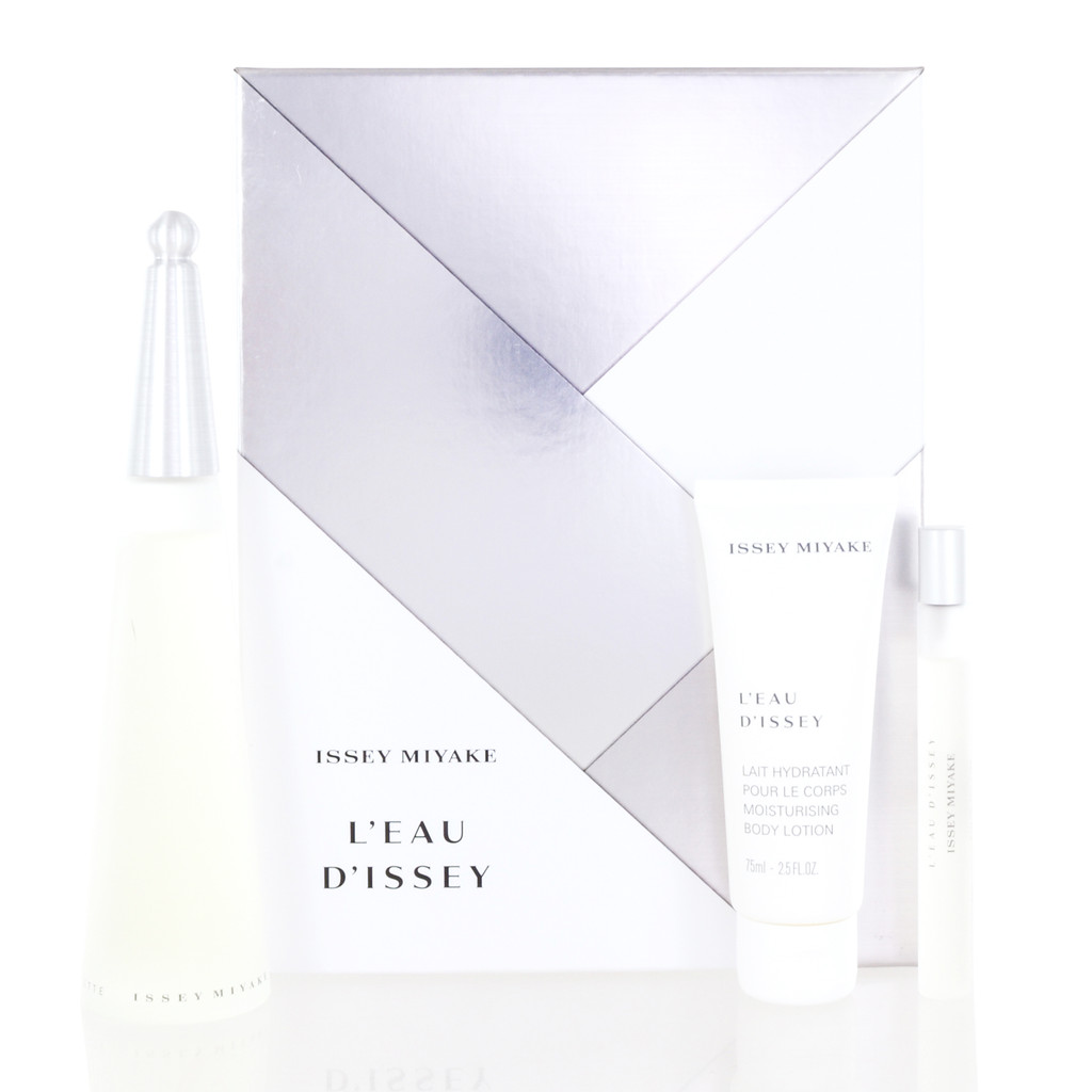 ISSEY MIYAKE/ISSEY MIYAKE SET (W) EDT SPRAY 3.3 OZ EDT PURSE SPRAY 0.33 OZ BODY LOTION 2.5 OZ IN GIFT BOX