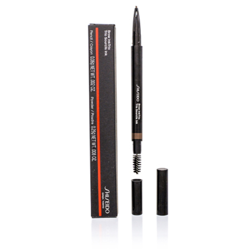 Shiseido/brow inktrio (diepbruin) diepbruin wenkbrauwpotlood .002 oz diepbruin wenkbrauwpotloodpoeder 0,008 oz