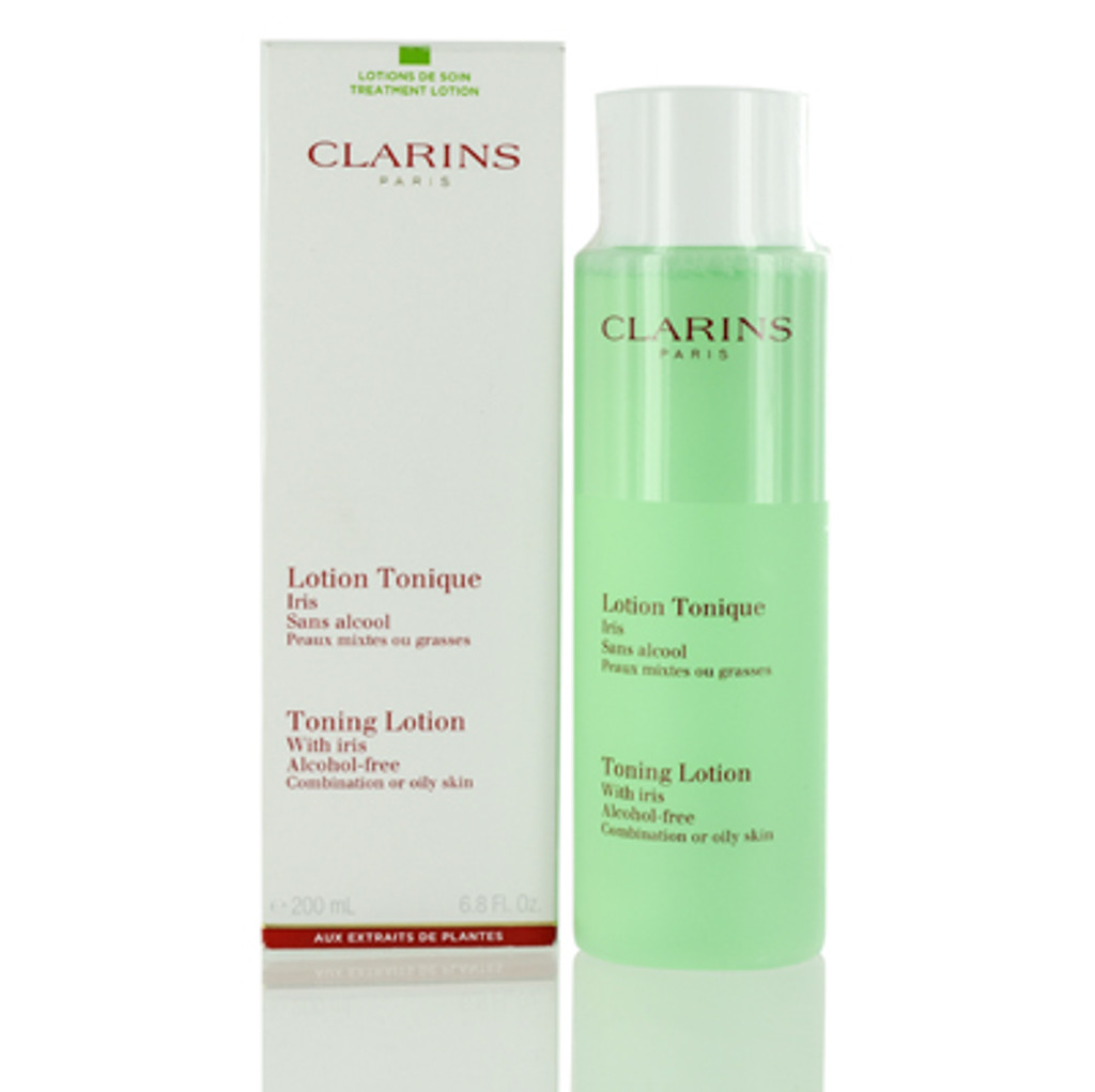 CLARINS/TONING LOTION WITH IRIS ALCOHOL FREE 6.8 OZ COMBINATION TO OILY SKIN