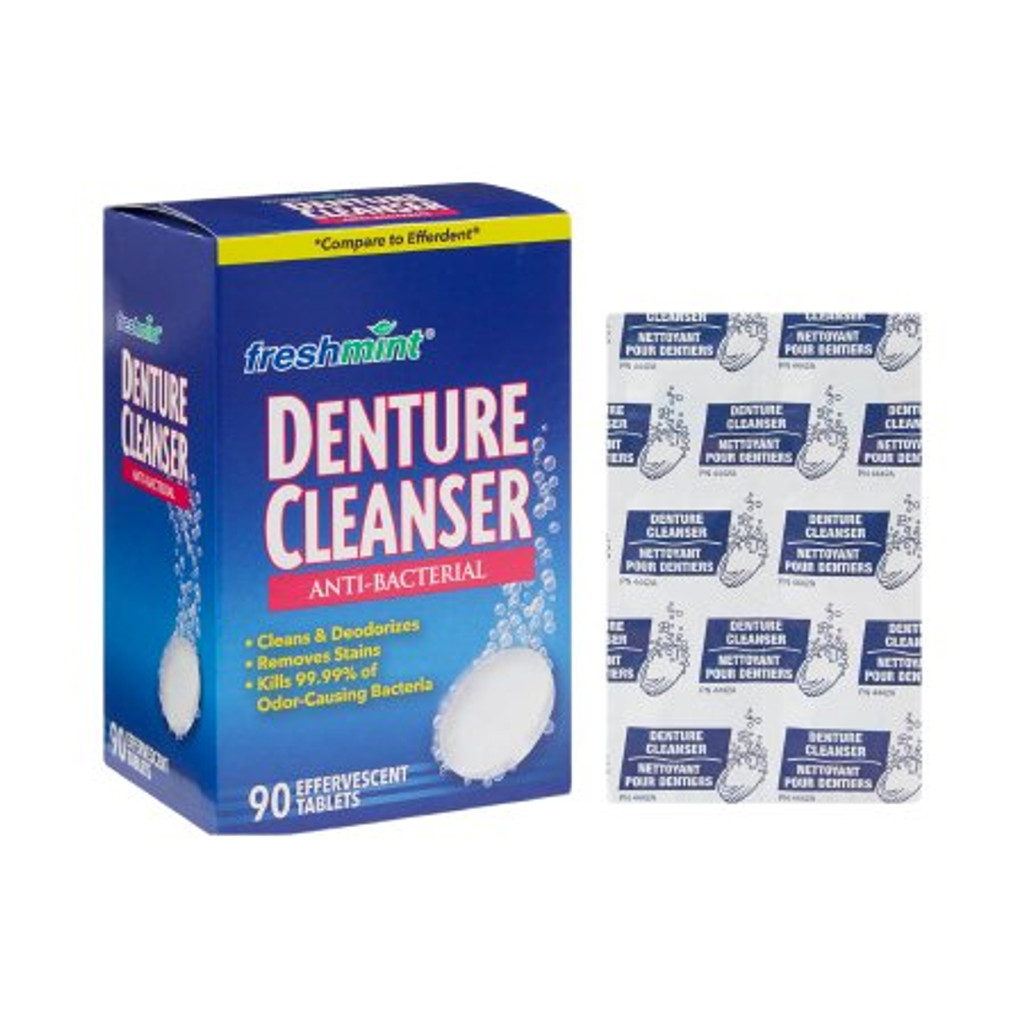 Comprimido de limpeza de dentadura Mck Freshmint 90 contagens