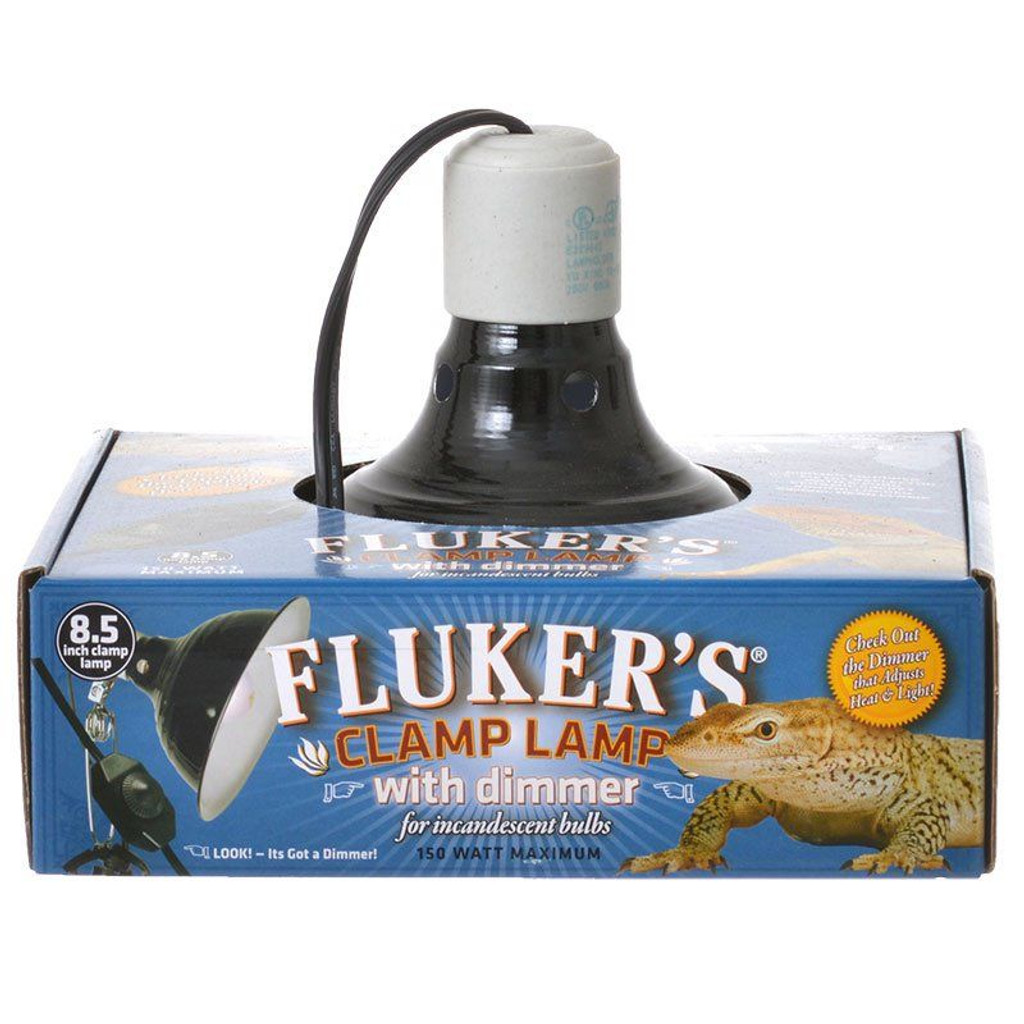 LM Flukers klemlampe med dimmer 150 watt (8,5" diameter)