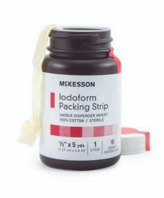 MCK McKesson Iodoform 1/2 Inch X 5 Yard Sterile Antiseptic Wound