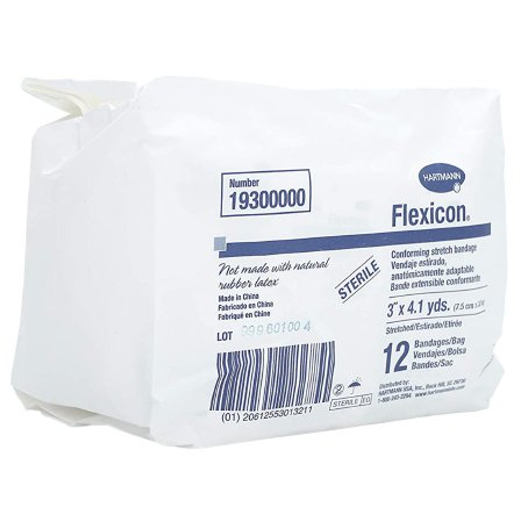 MCK Flexicon Conforming Bandage 3 Inch X 4-1/10 Yard 1 per Pack Sterile 1-Ply Roll Shape - Box of 12