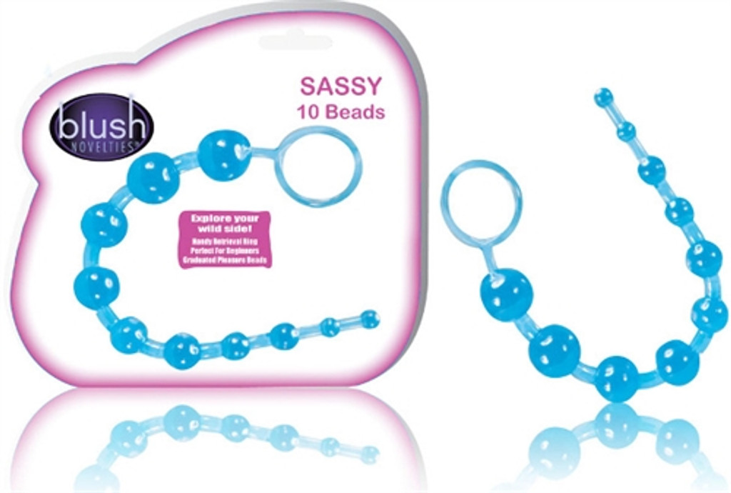 Sassy 10 perles anales bleues