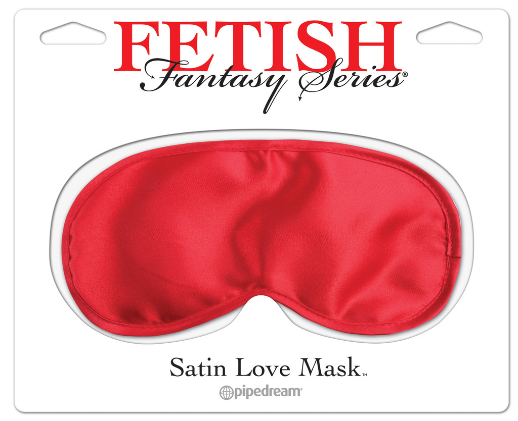 Satin Love Mask - Red