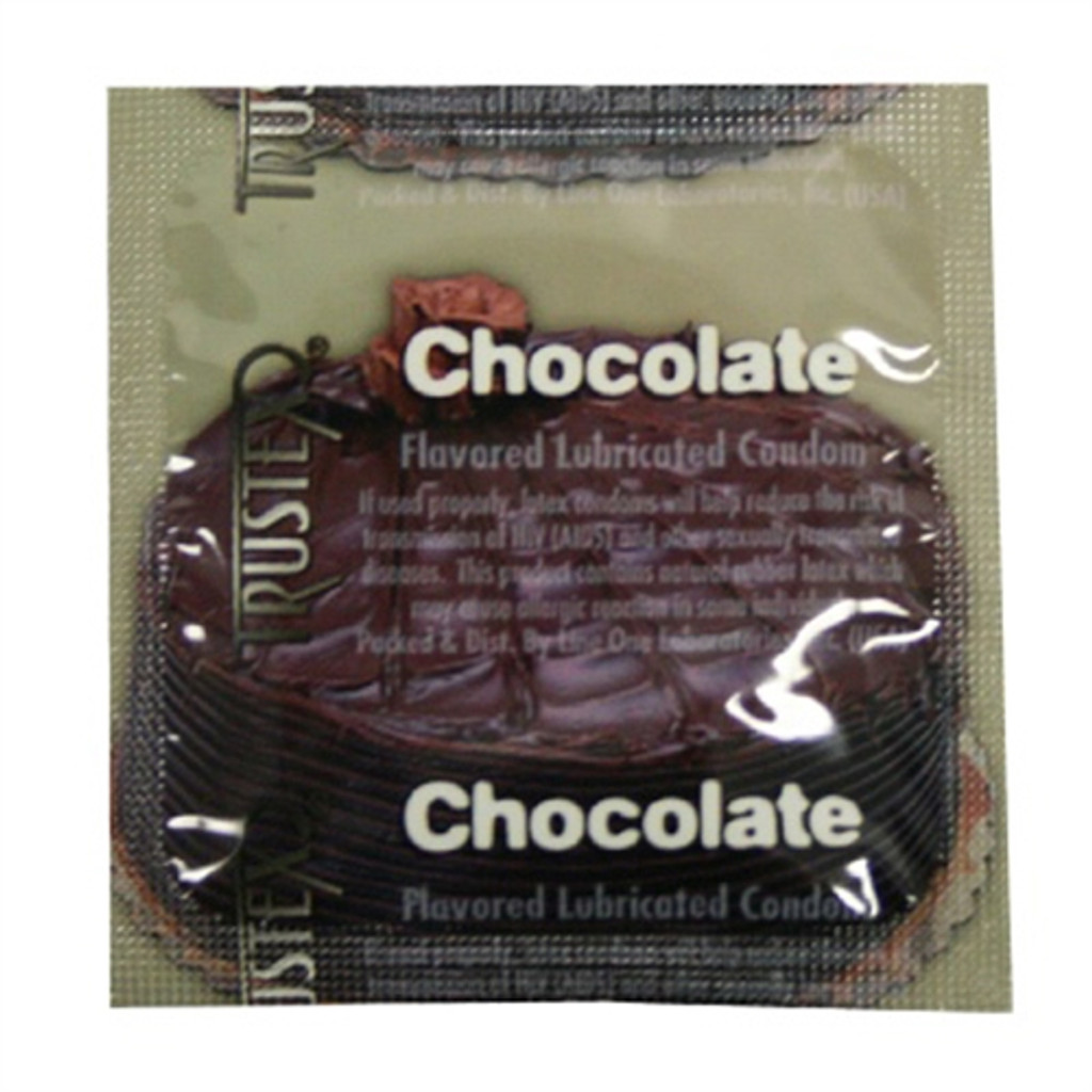 Préservatifs lubrifiés aromatisés Trustex - paquet de 3 - chocolat