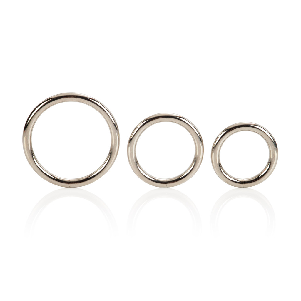 Conjunto de 3 peças de anel de prata 