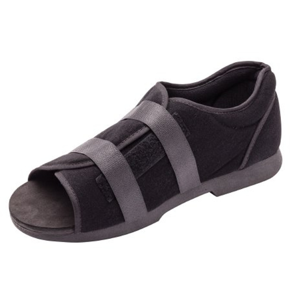 حذاء mckössur ذو الجزء العلوي الناعم بعد العملية، مقاس متوسط ​​للرجال باللون الأسود مقاس 6.5-8.5