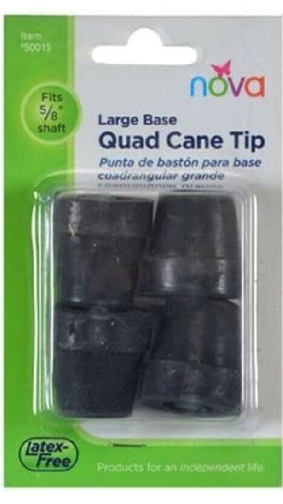 Tips for Large Quad Cane Black 4 Each