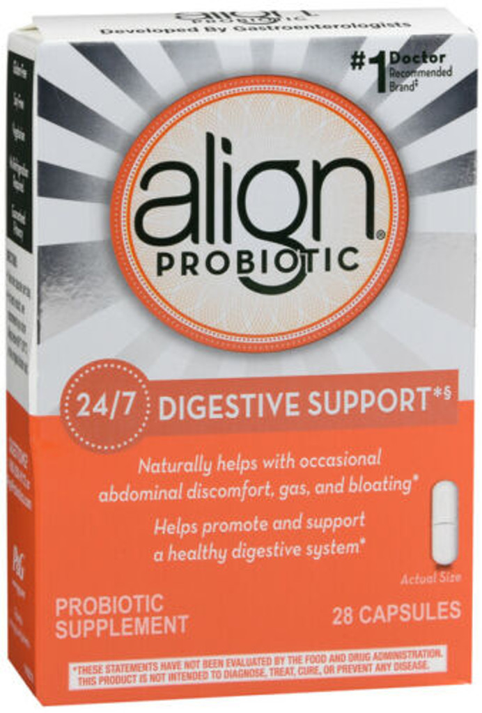 Le supplément probiotique Align 28 capsules soutient un système digestif sain