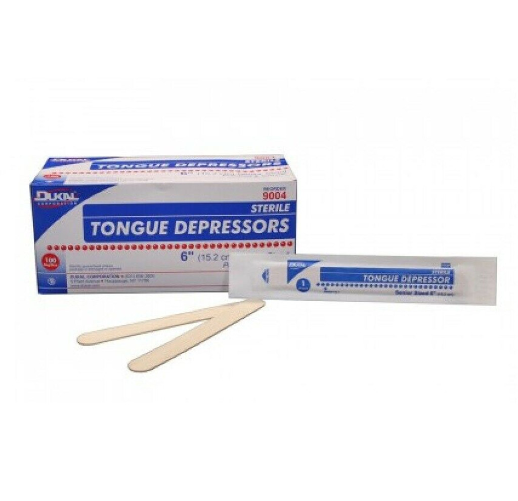 Dukal Tongue Depressors Non-Sterile Senior 6" 500 pc/bx #9002
