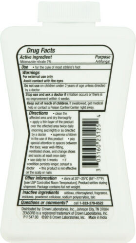Zeasorb AF Athletes Foot Powder 2.5 Ounce
