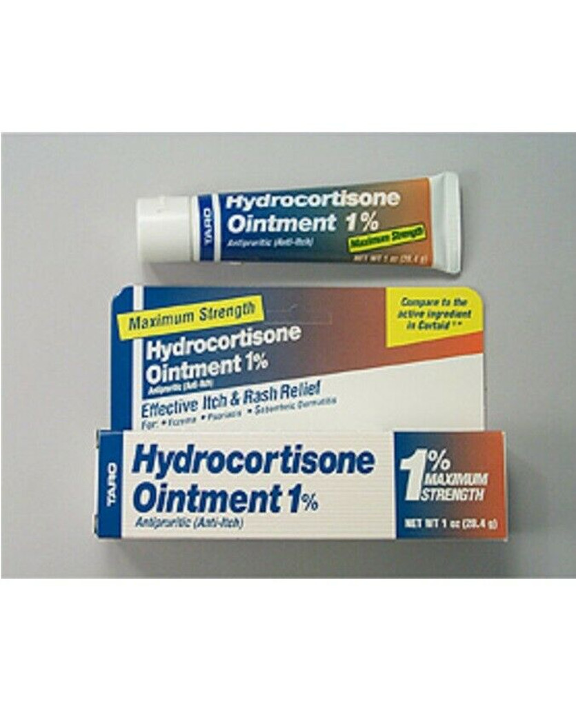 Taro Hydrocortisone 1% Cream Maximum Strength 1 oz Relief of Skin Itching