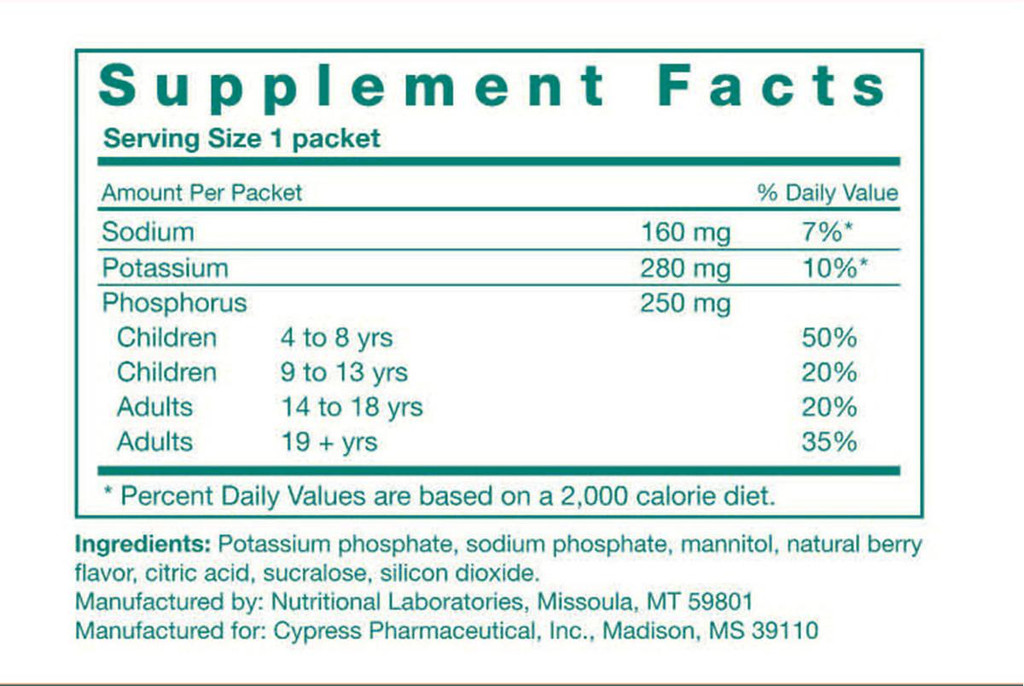 PHOS-NAK CONCENTR POWDER FRUIT S/F 100 CT