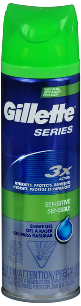 Gel de barbear série Gillette para pele sensível 7 onças