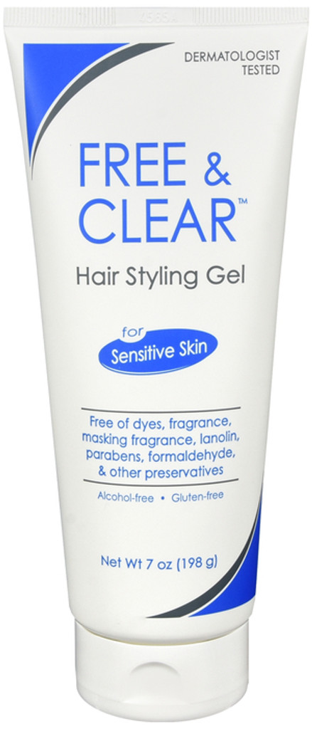 Free & Clear Hair Styling Gel Fragrance and Gluten Free For Sensitive Skin 7 Ounce 