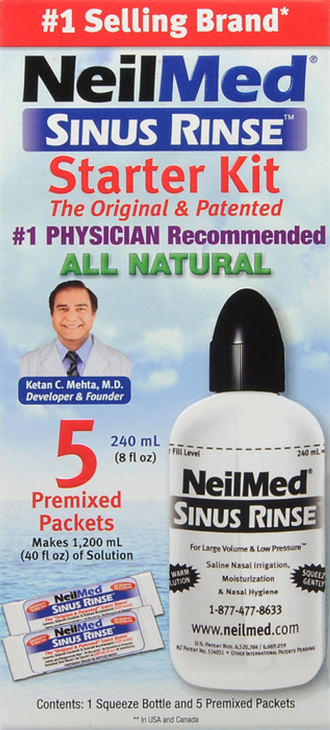 مجموعة Neilmed Sinus Rinse Starter Kit طبيعية تمامًا