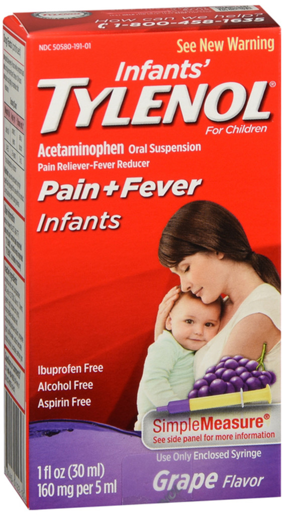 Infants' Tylenol Acetaminophen Liquid Medicine Grape 1 fl. oz