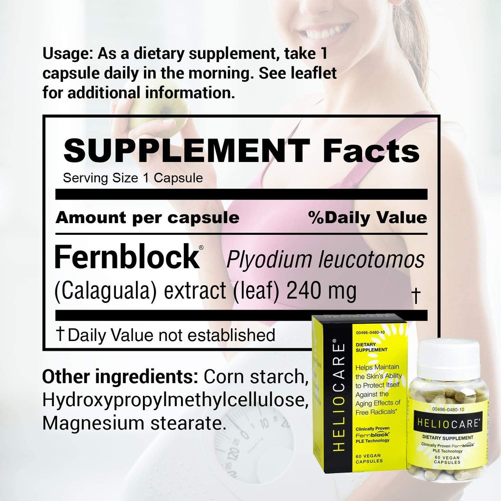 Heliocare Complément alimentaire soin de la peau 240 mg 60 gélules végétales
