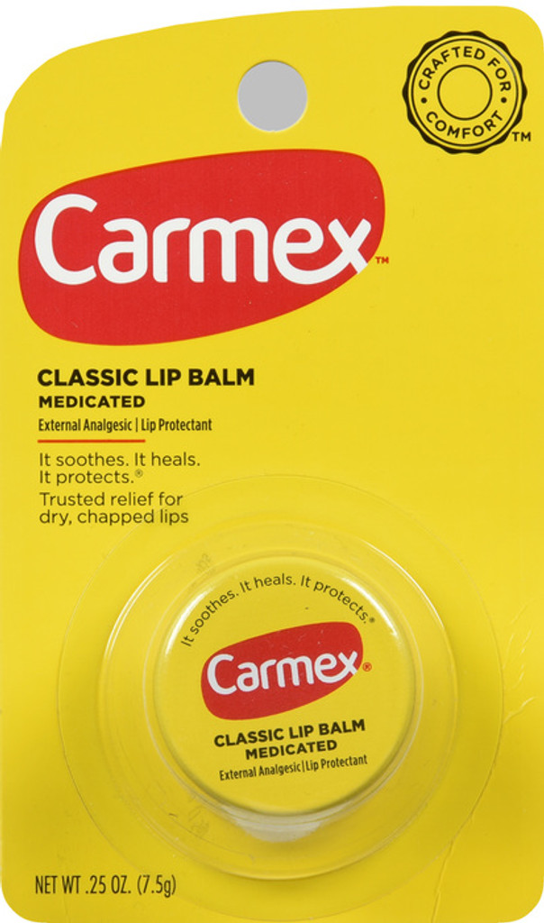 Bálsamo labial clásico Carmex medicado, 0,25 oz, paquete de 12