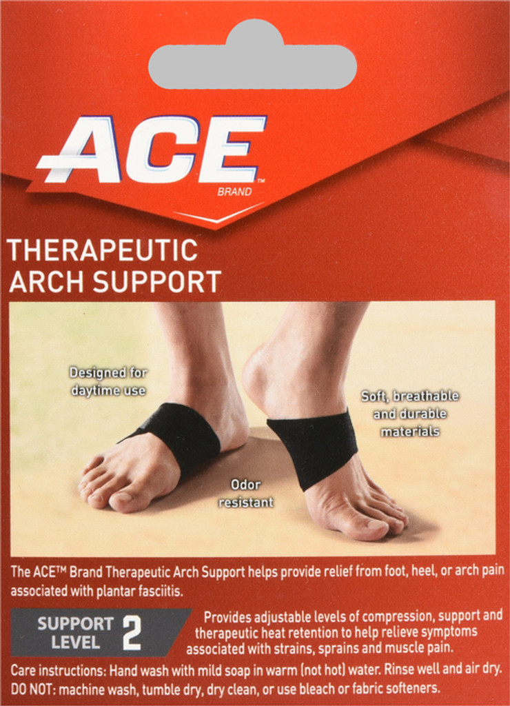 ACE Therapeutic Arch Support #209640 Provides Supports for Plantar Fasciitis Black