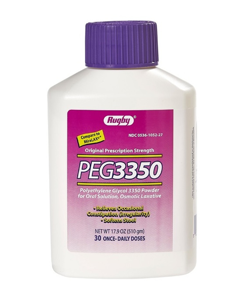 Rugby PEG3350 Polyethylene Glycol 510 Grams