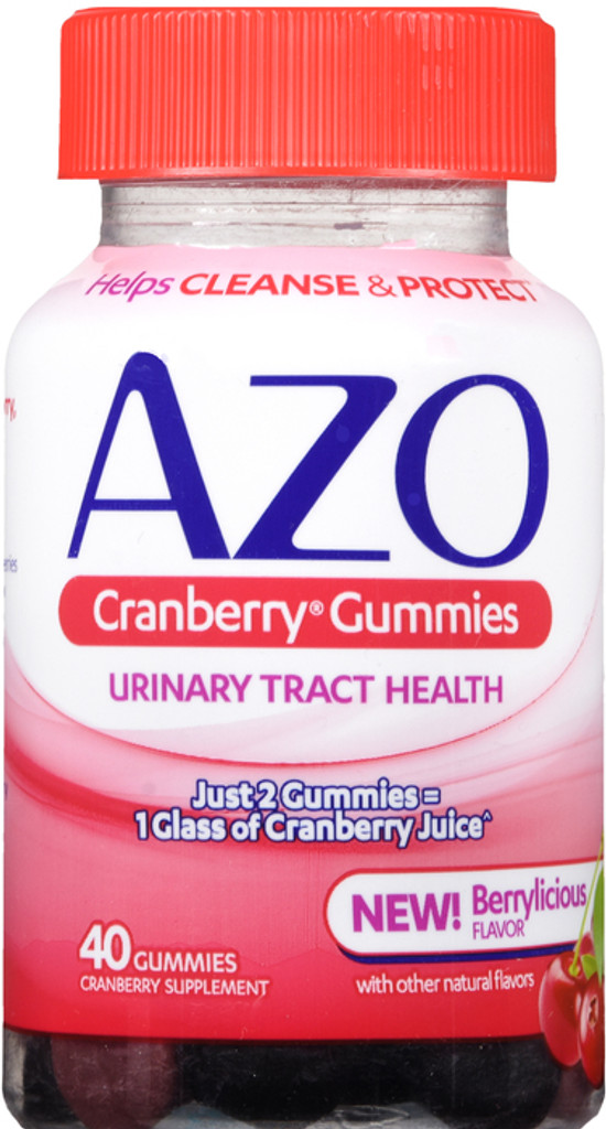 Azo canneberge santé des voies urinaires gummies complément alimentaire 40 gummies