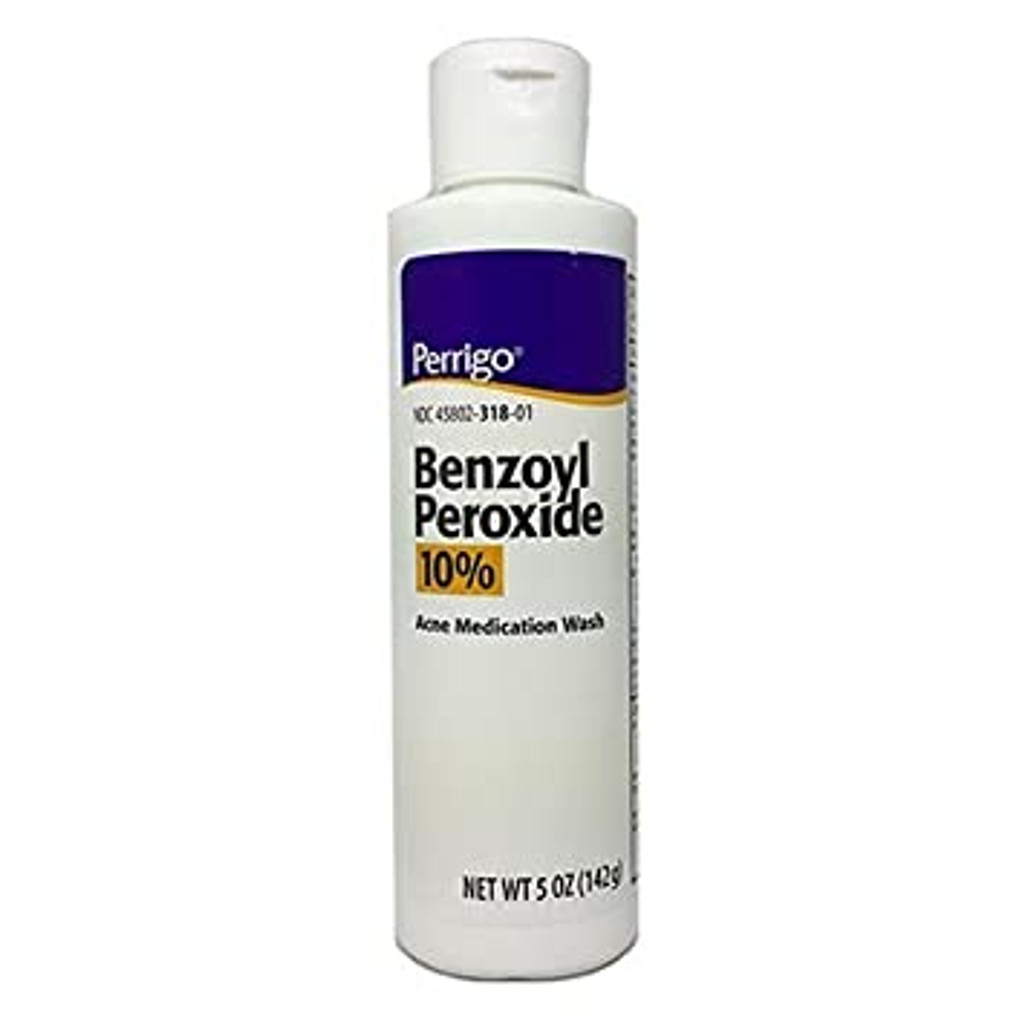 Perrigo 10% benzoylperoksid akne medisin ansiktsvask 5 oz