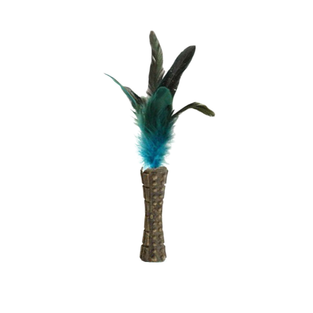 Ra johnny stick - herbe à chat - plume naturelle - bleu
