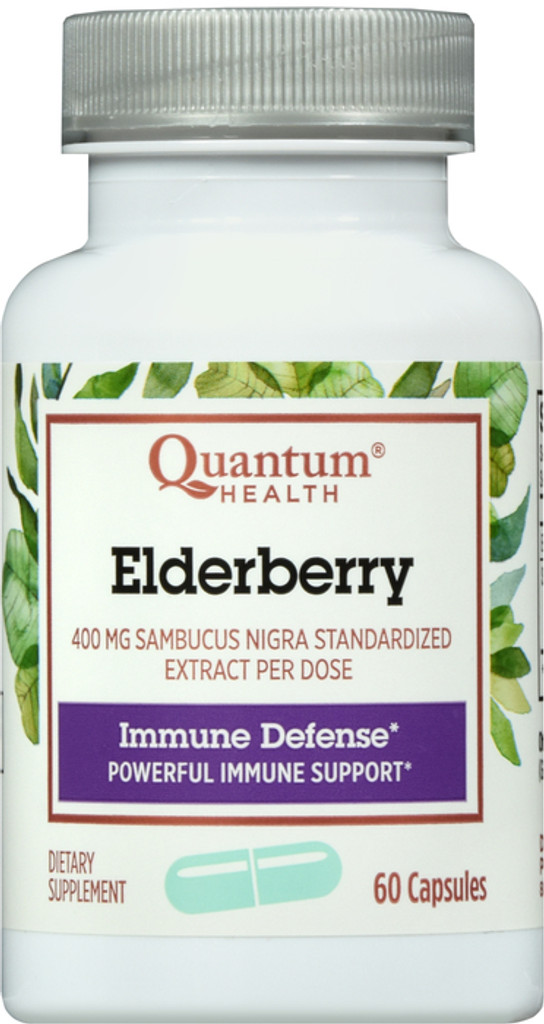 Quantum Health elderberry -lisäkapselit voimakas immuunituki 60 ct