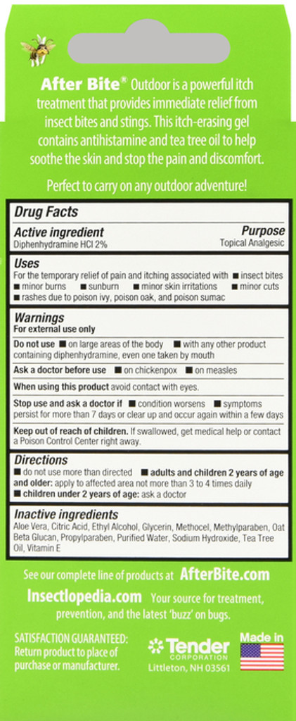 After Bite Outdoor Insect Bite 0,7 Oz Traitement Puissant soulagement des démangeaisons des piqûres d'insectes les plus méchantes