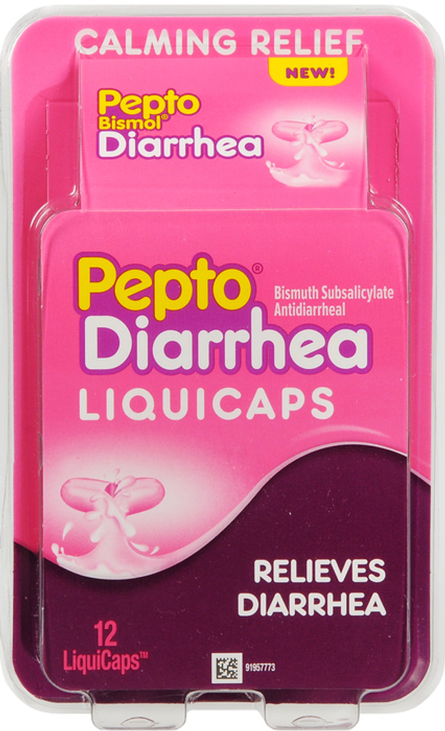 Pepto Diarrhea Antidiarrheal Liquicaps 12 Count 